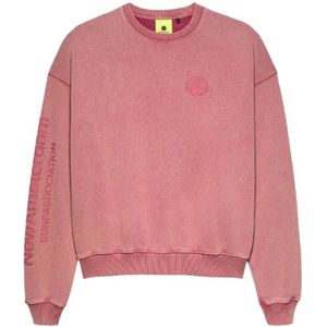 New Amsterdam Surf Association, Heren, Sweatshirts & Hoodies, Roze, Maat: L Katoen,
