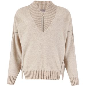 D.Exterior, Dames, Truien, Beige, Maat: M