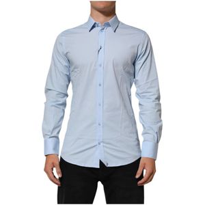 Dolce & Gabbana, Heren, Overhemden, Blauw, Maat: M