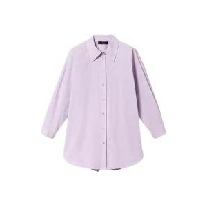 Twinset Klassieke Poplin Shirt Actitude Collectie , Purple , Dames , Maat: M