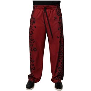 Dolce & Gabbana, Heren, Broeken, Rood, Maat: XS Poliester,