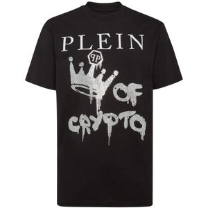 Philipp Plein, Heren, Tops, Zwart, Maat: 2XL Katoen,