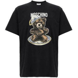 Moschino, Heren, Tops, Zwart, Maat: S