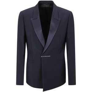 Givenchy, Heren, Jassen, Blauw, Maat: 3XL Wol,