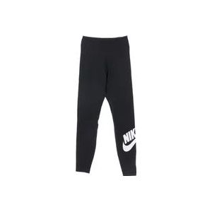 Nike Hoge Taille Legging Futura Zwart/Wit , Black , Dames , Maat: 2XS