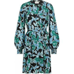 Fabienne Chapot Jurk  lichtblauw / groen / zwart