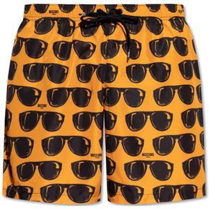 Moschino, Heren, Badkleding, Oranje, Maat: XS Poliester,