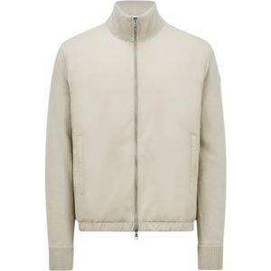 Moncler, Heren, Jassen, Beige, Maat: L Wol,