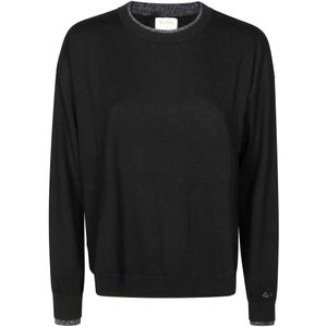 Sun68, Dames, Truien, Zwart, Maat: S