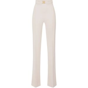Elisabetta Franchi, Dames, Broeken, Beige, Maat: 2XL
