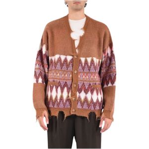 Laneus, Heren, Truien, Bruin, Maat: L Wol,