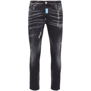 Philipp Plein, Heren, Jeans, Zwart, Maat: W29 Katoen,