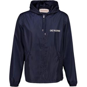 Valentino Garavani, Heren, Jassen, Blauw, Maat: L Nylon,