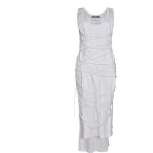 Moschino, Dames, Jurken, Wit, Maat: S Viscose,