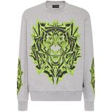 Plein Sport - Sweatshirt LS Thunder Tiger - Grijs - Fleece - Heren