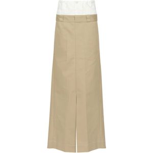 Maison Margiela, Dames, Rokken, Beige, Maat: S Katoen,