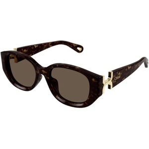 Chloé - CH0237SK - Zonnebril - Havana - Acetaat - Bruin