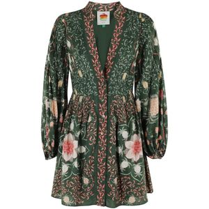 Farm Rio, Dames, Jurken, Groen, Maat: S Katoen,