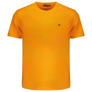 Napapijri, Heren, Tops, Oranje, Maat: M Katoen,