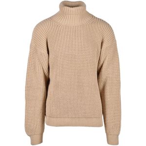 Family First, Heren, Truien, Beige, Maat: L Wol,