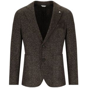 Manuel Ritz, Heren, Jassen, Bruin, Maat: 2XL Wol,