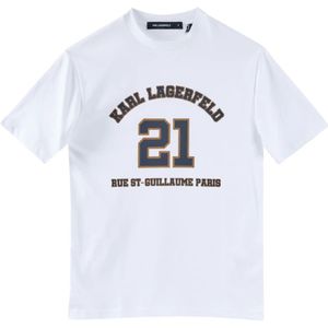 Karl Lagerfeld, Heren, Tops, Wit, Maat: S Katoen,