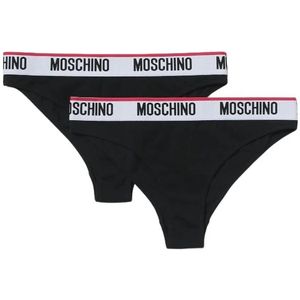 Moschino, Dames, Ondergoed, Zwart, Maat: S Katoen,