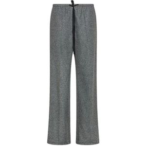 Forte Forte, Dames, Broeken, Grijs, Maat: S Wol,