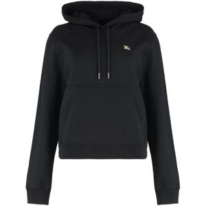 Burberry, Dames, Sweatshirts & Hoodies, Zwart, Maat: M Katoen,