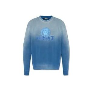Versace Bedrukte sweatshirt , Blue , Heren , Maat: XL