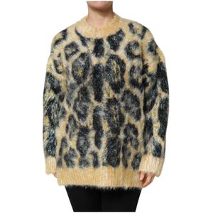 Dolce & Gabbana, Dames, Truien, Veelkleurig, Maat: 3XS Mohair,