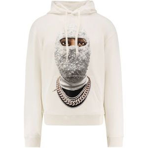 IH NOM UH Nit, Heren, Sweatshirts & Hoodies, Wit, Maat: L Katoen,