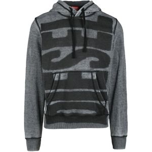 Diesel, Heren, Sweatshirts & Hoodies, Grijs, Maat: M Katoen,