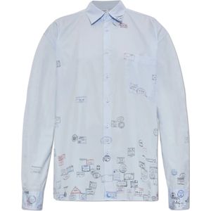 Vetements, unisex, Overhemden, Blauw, Maat: S Katoen,