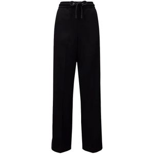 Moncler, Dames, Broeken, Zwart, Maat: M Satijn,