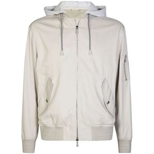 Eleventy, Heren, Sweatshirts & Hoodies, Beige, Maat: M Zijde,