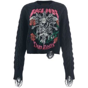 John Richmond, Dames, Truien, Veelkleurig, Maat: 2XS Wol,