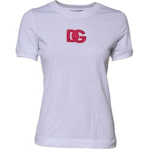 Dolce & Gabbana, Dames, Tops, Wit, Maat: 2XS Katoen,