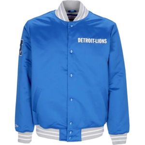 Mitchell & Ness, Heren, Jassen, Blauw, Maat: M Satijn,