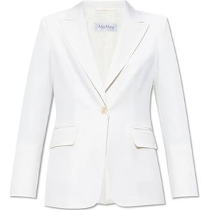 Max Mara, Dames, Jassen, Wit, Maat: L Wol,
