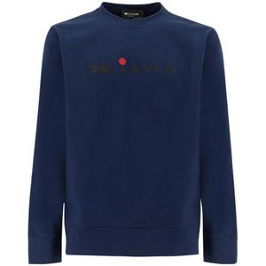 Kiton, Heren, Sweatshirts & Hoodies, Blauw, Maat: M Katoen,