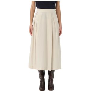 Woolrich, Dames, Rokken, Beige, Maat: L Wol,
