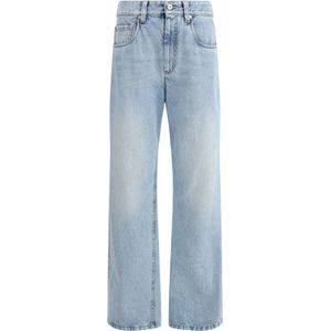 Brunello Cucinelli, Dames, Jeans, Blauw, Maat: L
