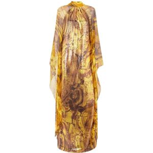 Roberto Cavalli, Dames, Jurken, Geel, Maat: S Zijde,