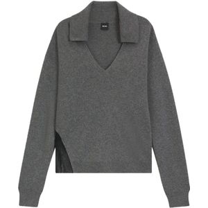 Hugo, Dames, Truien, Grijs, Maat: M Wol,
