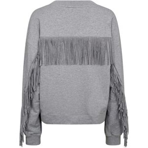 Co'Couture, Dames, Sweatshirts & Hoodies, Grijs, Maat: XS Katoen,