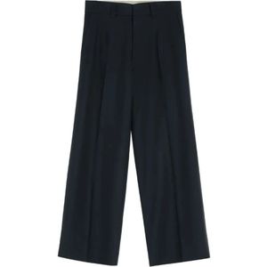 Lemaire, Heren, Broeken, Blauw, Maat: M Leer,