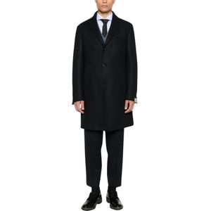 Corneliani, Heren, Mantels, Blauw, Maat: XL Wol,