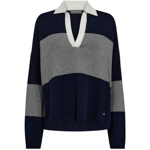 MOS Mosh, Dames, Truien, Grijs, Maat: S Katoen,