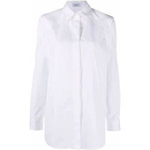 Ferragamo, Dames, Blouses & Shirts, Wit, Maat: M Katoen,